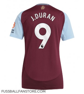 Aston Villa Jhon Duran #9 Replik Heimtrikot Damen 2024-25 Kurzarm